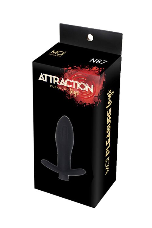 SO5005 Анальна пробка з вібрацією MAI Attraction Toys №87 Black перезаряджаєма, длина 11см, диаметр 3,5см