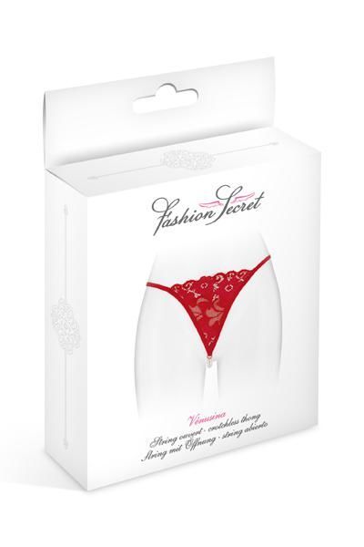 SO2250 Трусики-стрінги з перлинною ниткою Fashion Secret VENUSINA Red