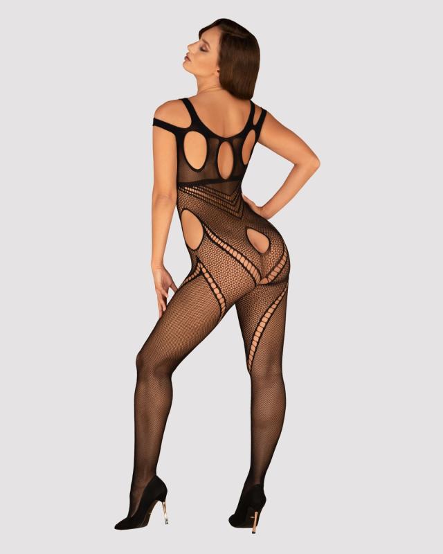 SO7242 Бодістокінг Obsessive Bodystocking G322 S/M/L, фантасмагорично-силуетний крій