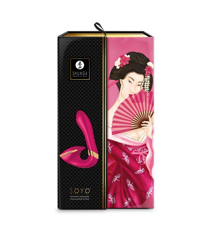 SO6906 Вагінально-кліторальний вібратор Shunga Soyo Raspberry