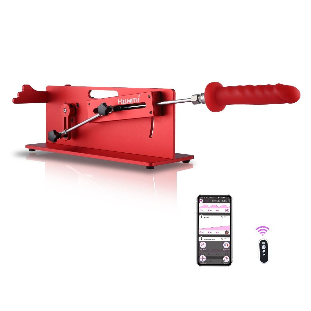 SO6195 Смарт секс-машина Hismith Table Top 2.0 Pro APP Red, настільна версія