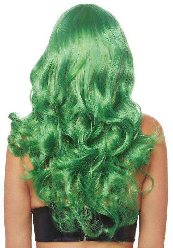SO8009 Хвиляста перука Leg Avenue Misfit Long Wavy Wig Green, довга, реалістичний вигляд, 61 см