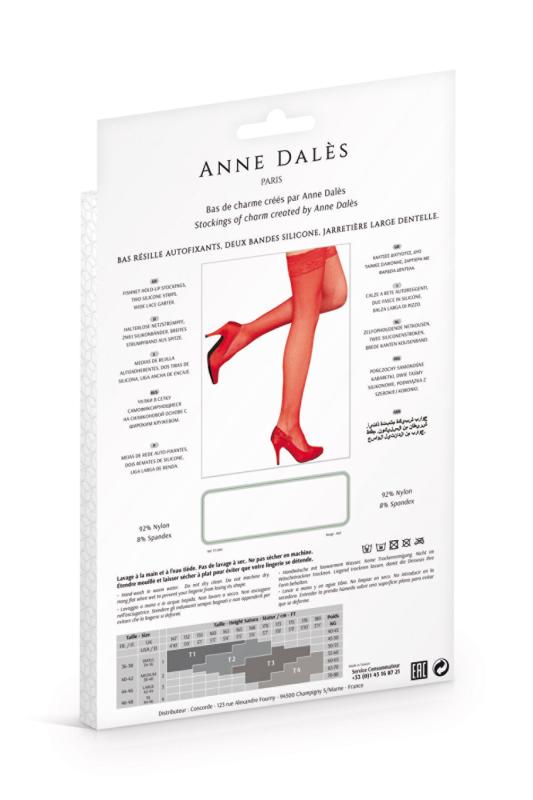 SO8691 Чулки Anne De Ales CAMILLA T2 Red