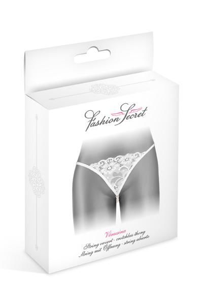 SO2249 Трусики-стрінги з перлинною ниткою Fashion Secret VENUSINA White