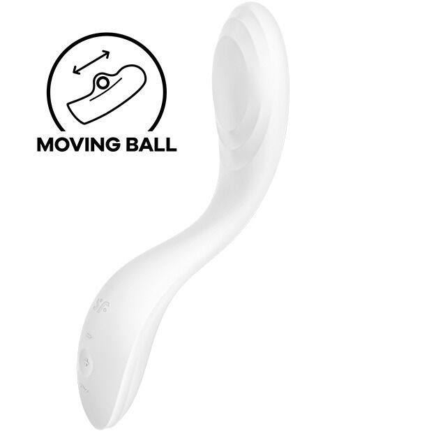 SO6076 Вібратор із перлинною стимуляцією точки G Satisfyer Rrrolling Pleasure White