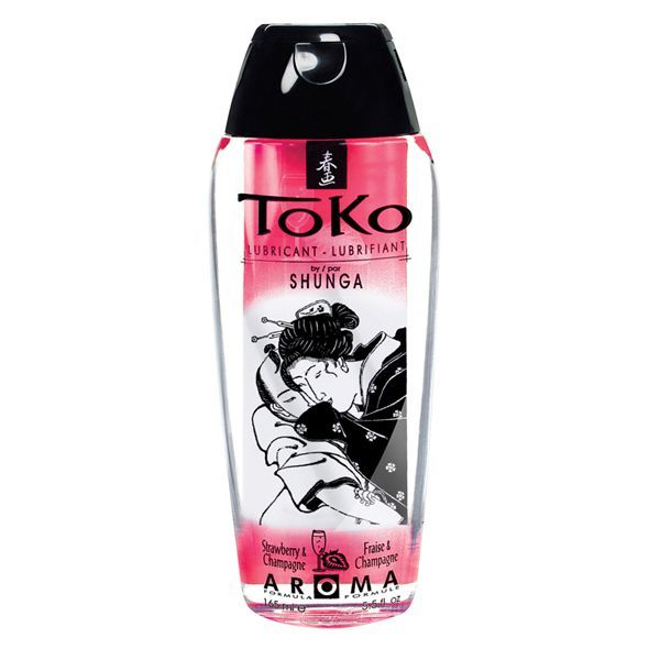 SO2532 Лубрикант на водной основе Shunga Toko AROMA - Sparkling Strawberry Wine (165 мл), не содержит сахар