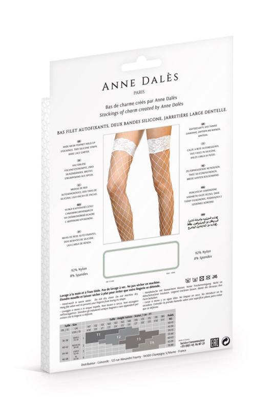 SO4699 Панчохи в крупну сітку Anne De Ales ERICA T1 White