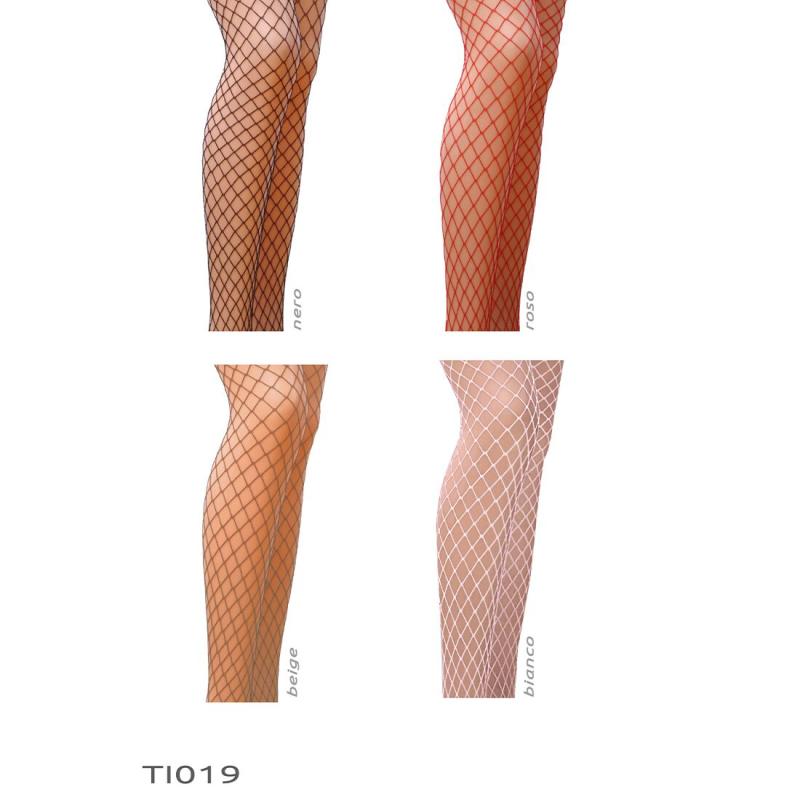 PS23204 Колготки в сеточку без выделенных трусиков Passion TI019 nero 3/4 (fishnet) типа Кабаретка