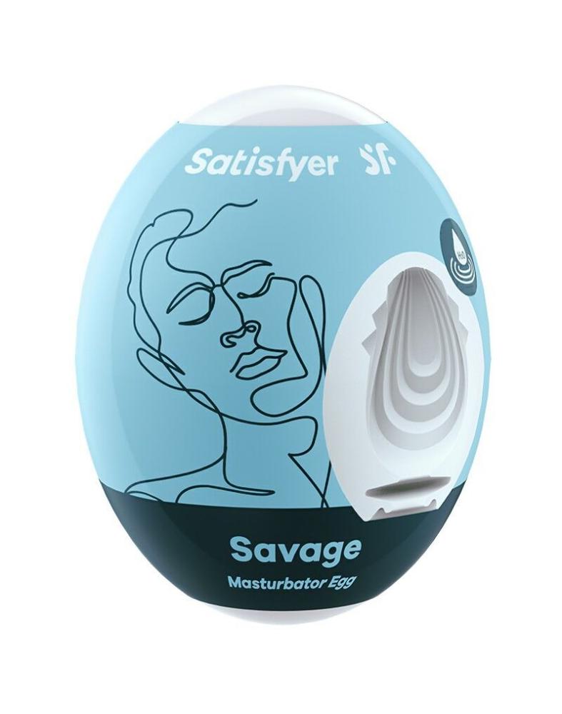 SO5524 Самозмащувальний мастурбатор-яйце Satisfyer Masturbator Egg Savage, одноразовий, не потребує змазки