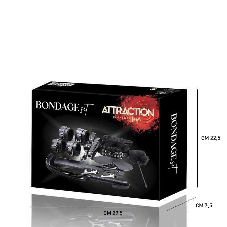 SO6579 Набір для BDSM MAI Bondage Set, 10 елементів, внутрішнє плюшеве оздоблення
