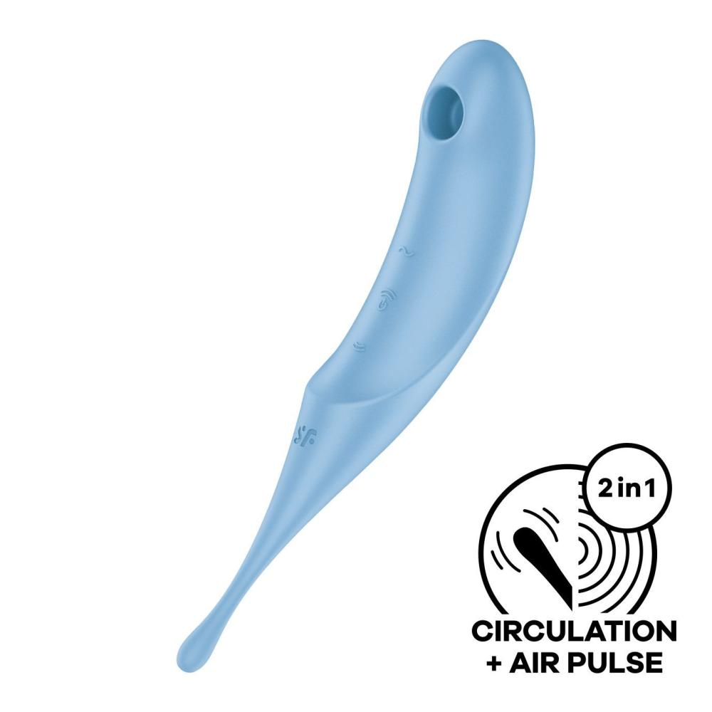 SO7801 Вібратор для клітора з вакуумною стимуляцією Satisfyer Twirling Pro Blue