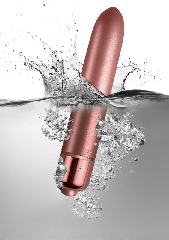 SO2037 Вибропуля Rocks Off RO-90mm Touch of Velvet Rose Blush матовая, 10 режимов работы, на батарейке