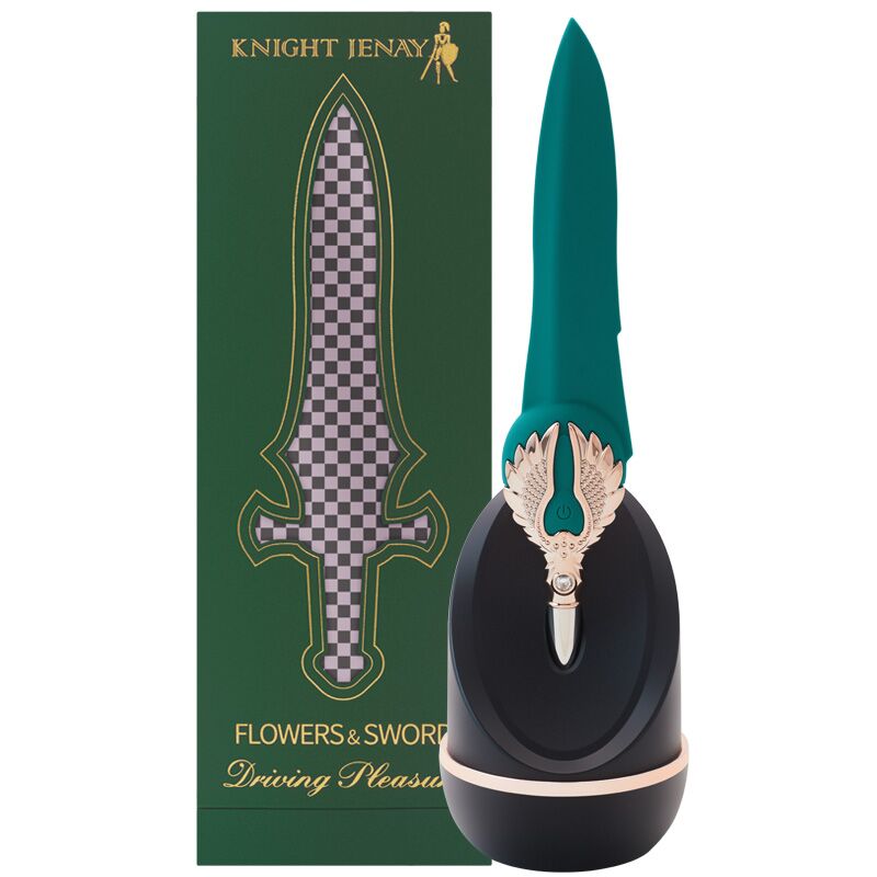 SO6557 Вишуканий вібратор Knight Jenay FLOWERS & SWORD, маска, стрічка та лубрикант у комплекті
