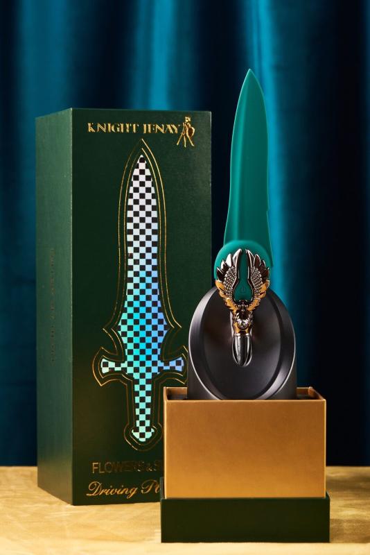 SO6557 Вишуканий вібратор Knight Jenay FLOWERS & SWORD, маска, стрічка та лубрикант у комплекті
