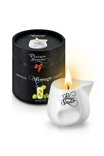 SO1853 Массажная свеча Plaisirs Secrets Mojito (80 мл) подарочная упаковка, керамический сосуд