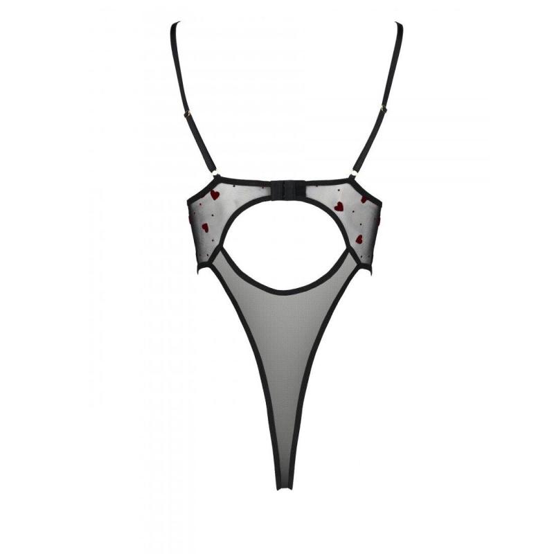 SO4755 Еротичний боді з малюнком LOVELIA BODY black XXL/XXXL - Passion