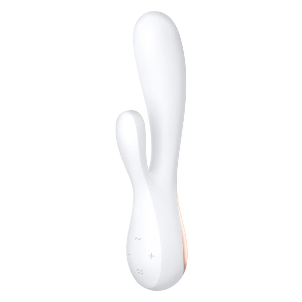 SO3901 Смарт вібратор-кролик Satisfyer Mono Flex White, 2 мотори, керування через інтернет