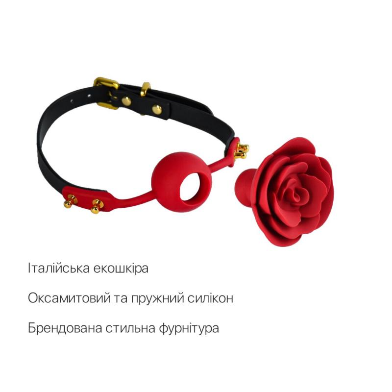 SO6690 Роскошный кляп в виде розы Zalo - Rose Ball Gag, двойное использование