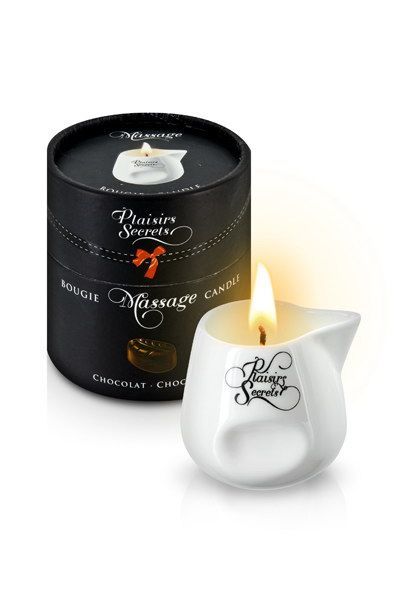 SO1845 Массажная свеча Plaisirs Secrets Chocolate (80 мл) подарочная упаковка, керамический сосуд
