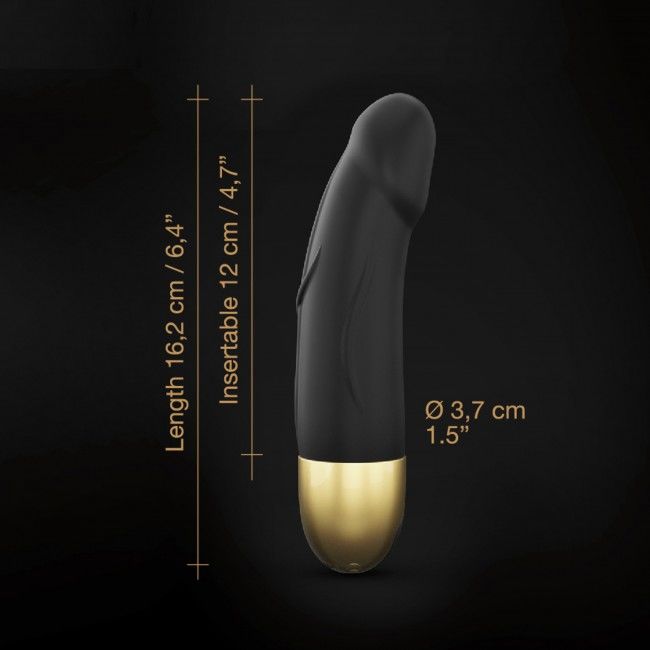 SO3565 Вібратор Dorcel Real Vibration S Gold 2.0, діаметр 3,7см, перезаряджається, для точки G