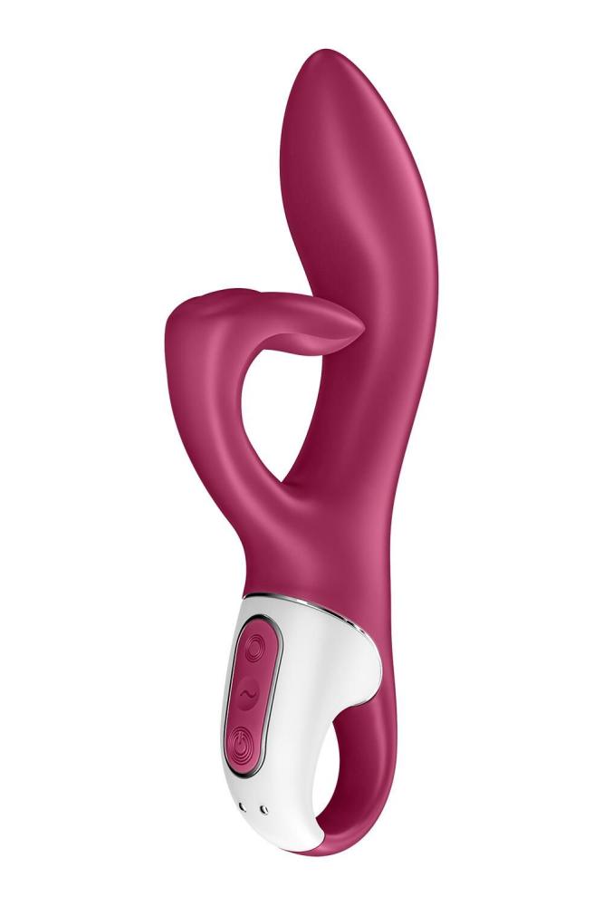 SO6285 Вібратор-кролик із потрійним відростком Satisfyer Embrace me Berry, 2 мотори, діаметр 3,6 см