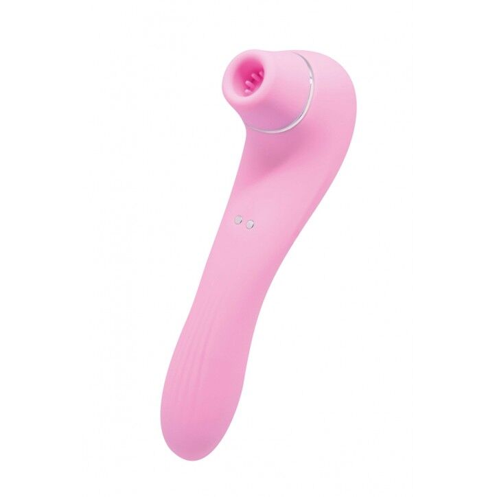 SO7409 Вакуумний стимулятор з вібрацією Wooomy Smoooch Pink Clitoral Suction & Vibration, 10х2 режимів
