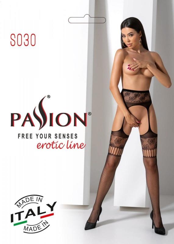 SO8960 Эротические колготки-бодистокинг Passion S030 black