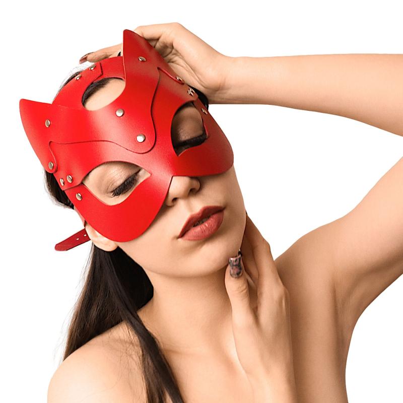 SO7769 Маска Кішечки Art of Sex - Cat Mask, Красный