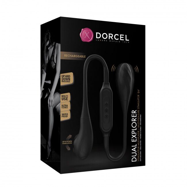 SO5079 Вібратор на гнучкому зчепленні зі стимуляцією пальчиком Dorcel DUAL EXPLORER