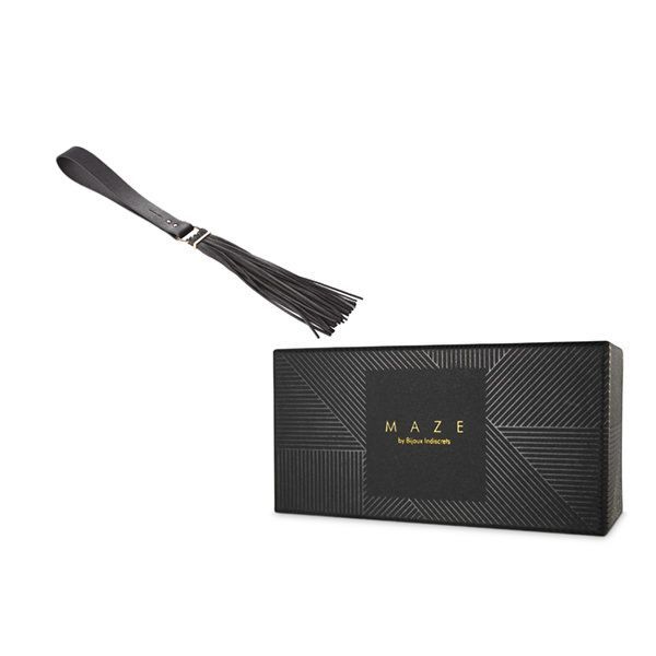 SO2681 Флогер Bijoux Indiscrets MAZE — Tassel Flogger Black