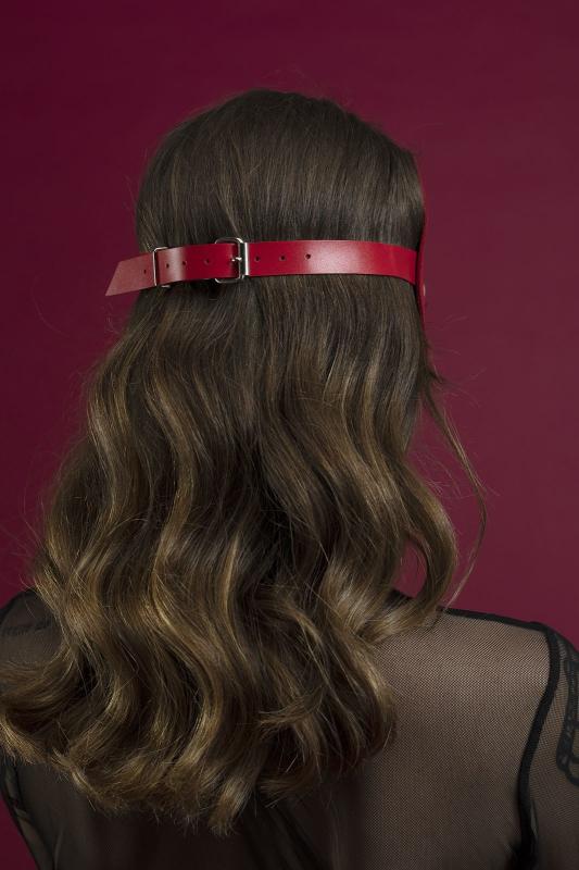 SO3410 Маска кішечки Feral Feelings - Kitten Mask, натуральна шкіра, червона