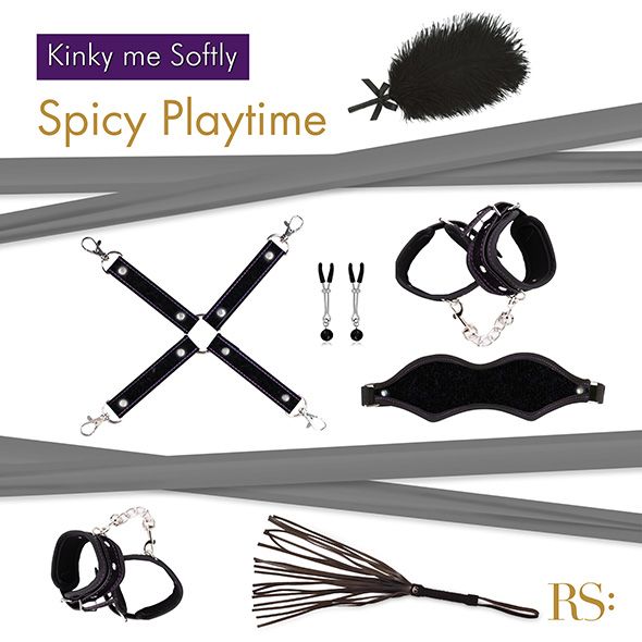 SO3864 Подарунковий набір для BDSM RIANNE S — Kinky Me Softly Black: 8 предметів для задоволення