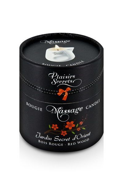 SO1859 Массажная свеча Plaisirs Secrets Red Wood (80 мл) подарочная упаковка, керамический сосуд