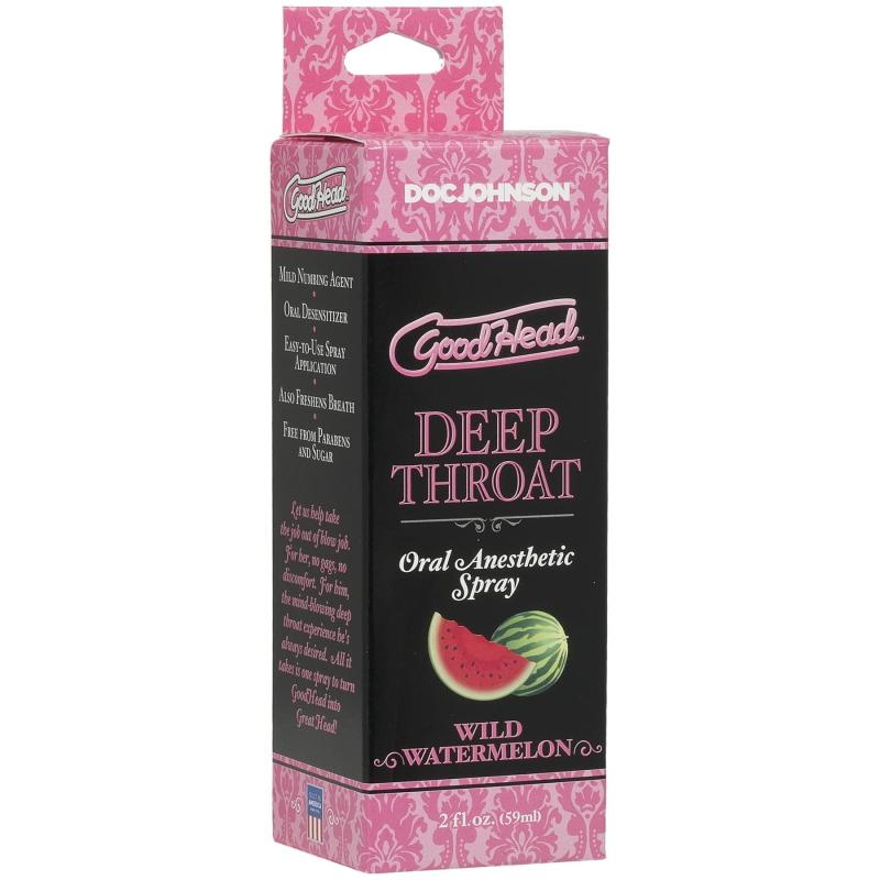 SO3491 Спрей для мінету Doc Johnson GoodHead DeepThroat Spray - Watermelon 59 мл для глибокого мінету