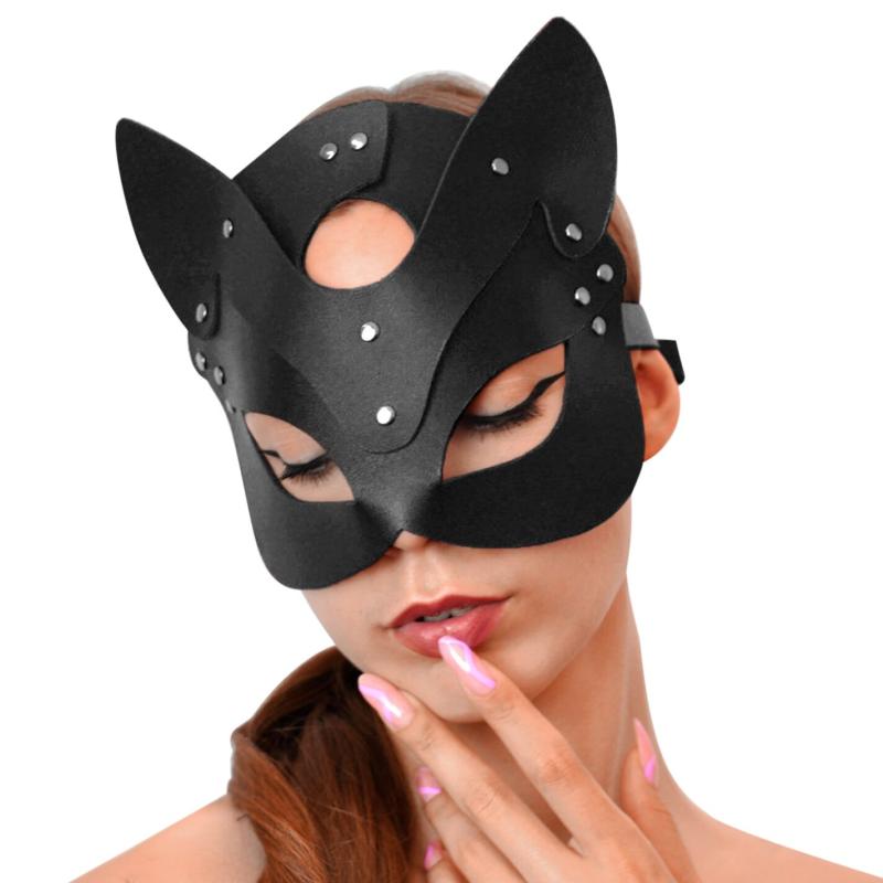 SO7479 Маска Кішечки Art of Sex - Cat Mask, Чорний