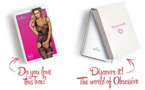 SO7227 Бодістокінг Obsessive Bodystocking F217 XL/XXL, елегантний силуетний малюнок, імітація панчіх