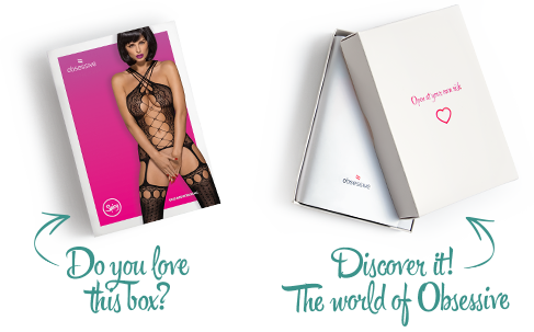 SO7237 Бодистокинг Obsessive Bodystocking G313 S/M/L, шнуровка, геометрический декор