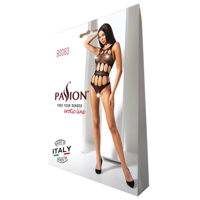 SO4738 Сексуальний боді з вирізами Passion BS083 black