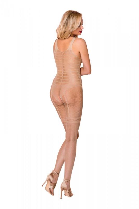 SO5332 Сітчастий тілесний бодістокінг-боді з симетричним малюнком Casmir CA005