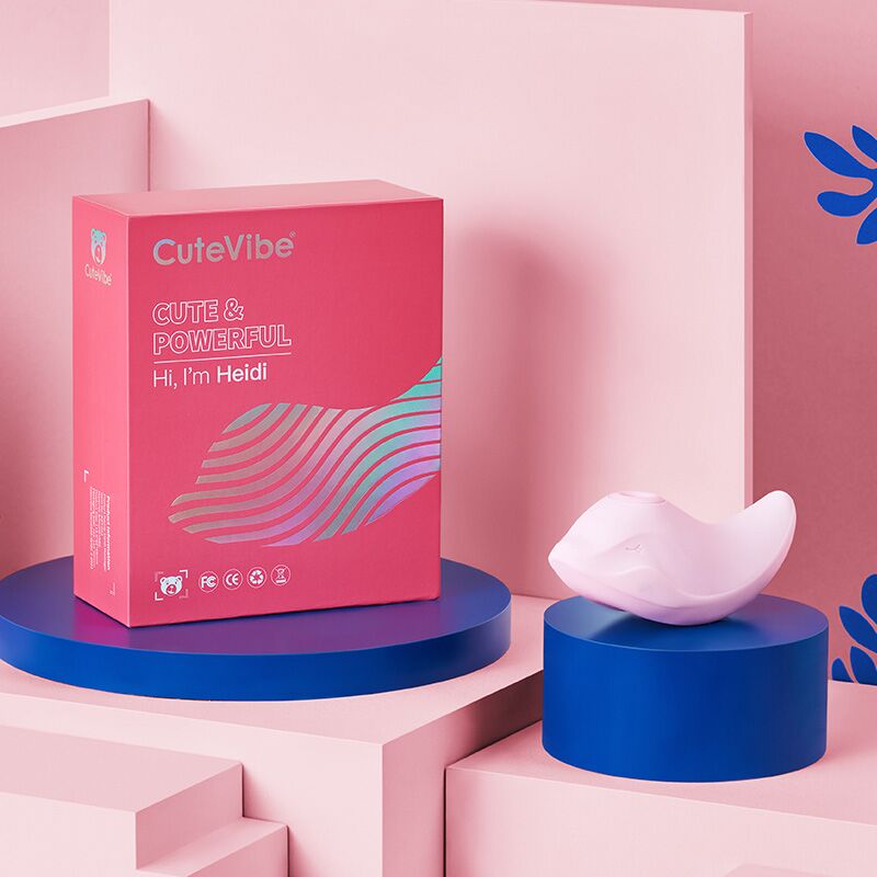 SO6554 Вібратор та вакуумний стимулятор CuteVibe Heidi Pink