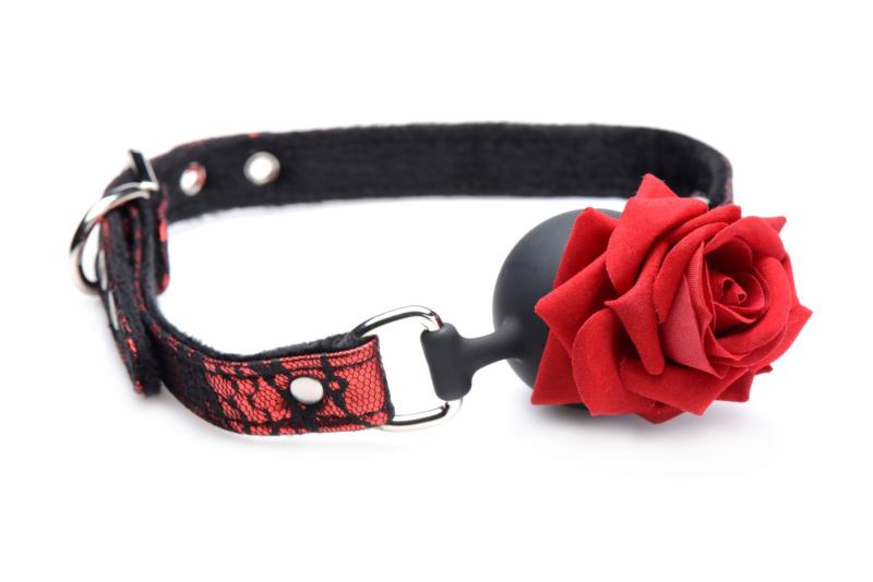 SO8794 Кляп Master Series Eye-Catching Ball Gag With Rose