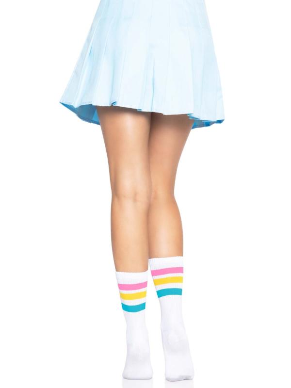 SO8585 Шкарпетки жіночі в смужку Leg Avenue Pride crew socks Pansexual, 37–43 розмір