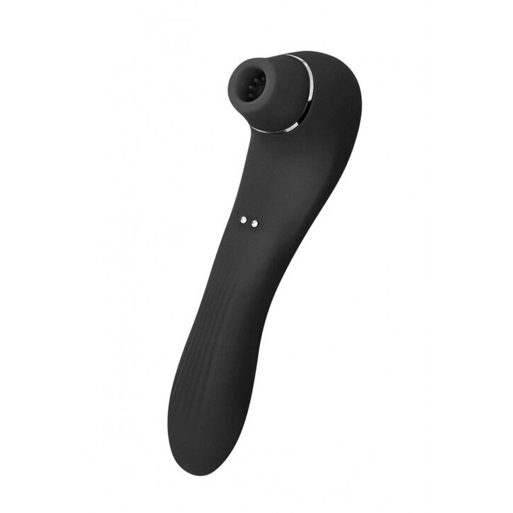 SO7410 Вакуумний стимулятор з вібрацією Wooomy Smoooch Black Clitoral Suction & Vibration