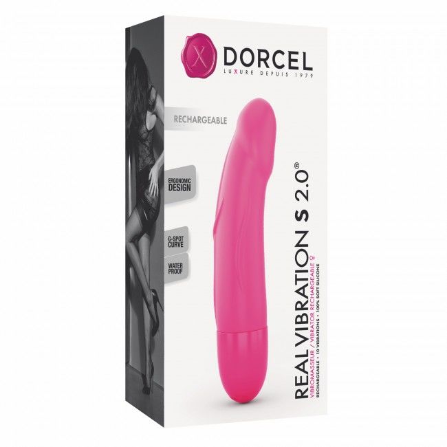 SO3564 Вібратор Dorcel Real Vibration S Magenta 2.0, діаметр 3,7см, перезаряджається, для точки G