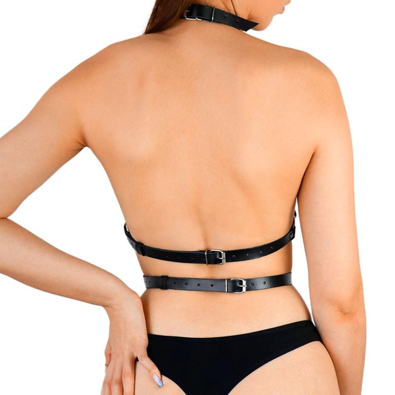 SO7373 Женская портупея Art of Sex - Mirra, натуральная кожа, размер XS-2XL, цвет черный