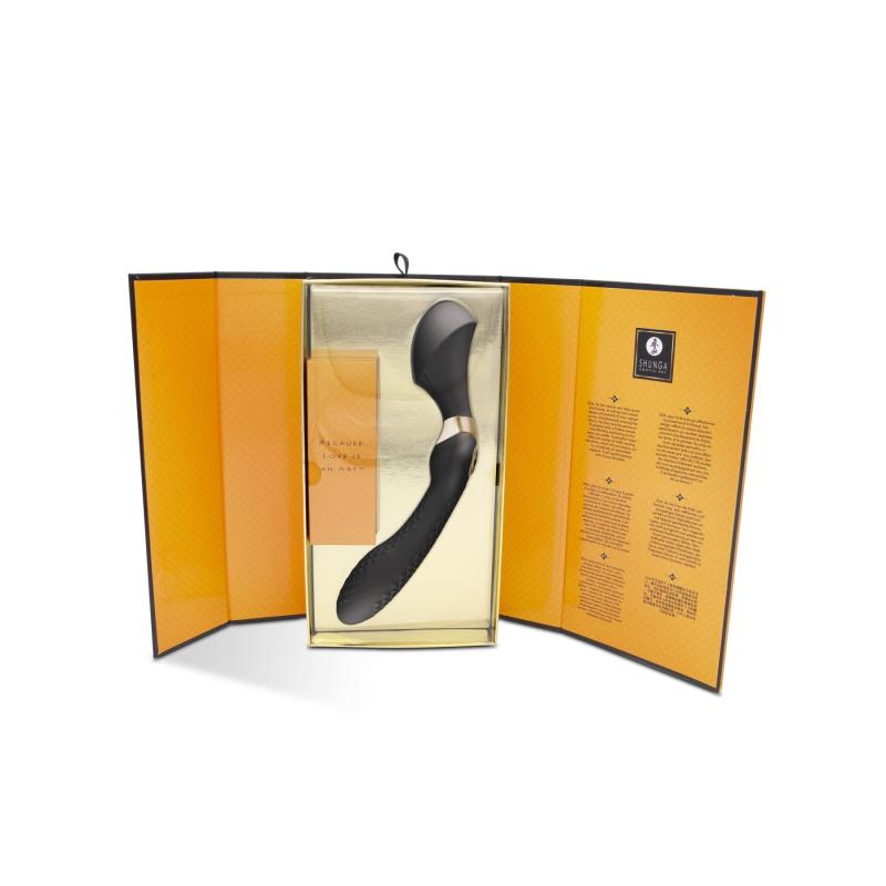 SO6914 Вібромасажер Shunga Zoa Black, двосторонній