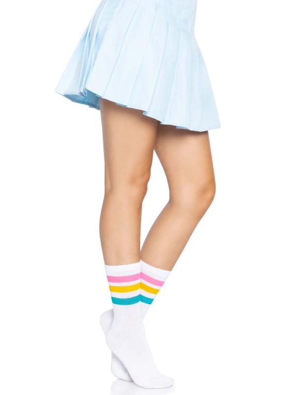SO8585 Шкарпетки жіночі в смужку Leg Avenue Pride crew socks Pansexual, 37–43 розмір