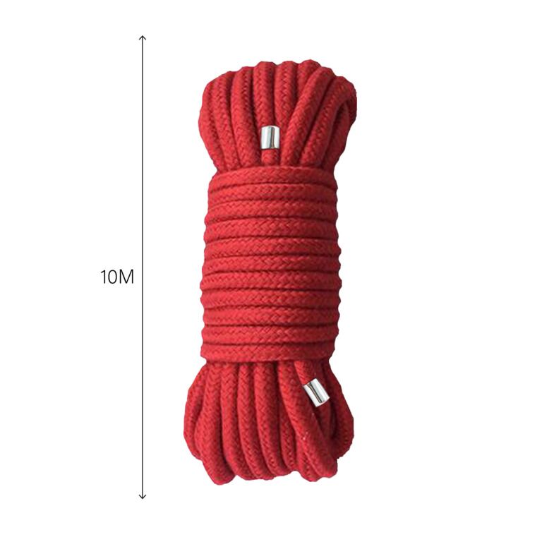 SO6574 Мотузка для BDSM MAI Bondage Rope Red, довжина 10 м, діаметр 6,5 мм, поліестер