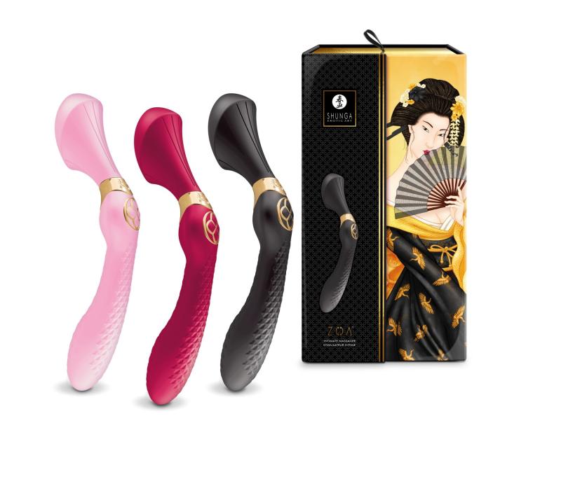 SO6912 Вібромасажер Shunga Zoa Raspberry, двосторонній