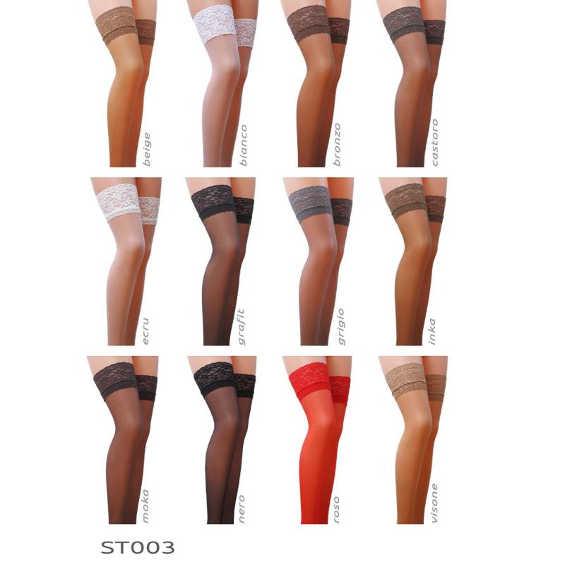 SO4294 Графітові панчохи на ажурній силіконовій гумці Passion ST003 3/4 grafit - Passion